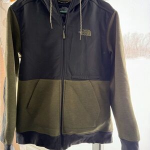 The North Face Two-Tone Black and Olive Hoodie